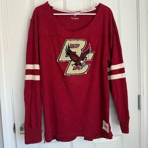 Fanatics Boston College Eagles Hockey Long Sleeve Shirt Raw Hem. Used. Large.
